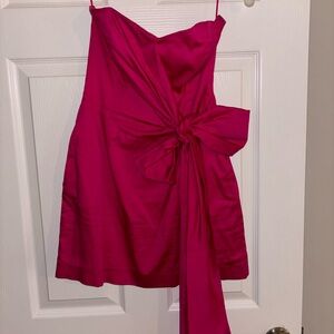 French Connection Whisper Bow Strapless Dress